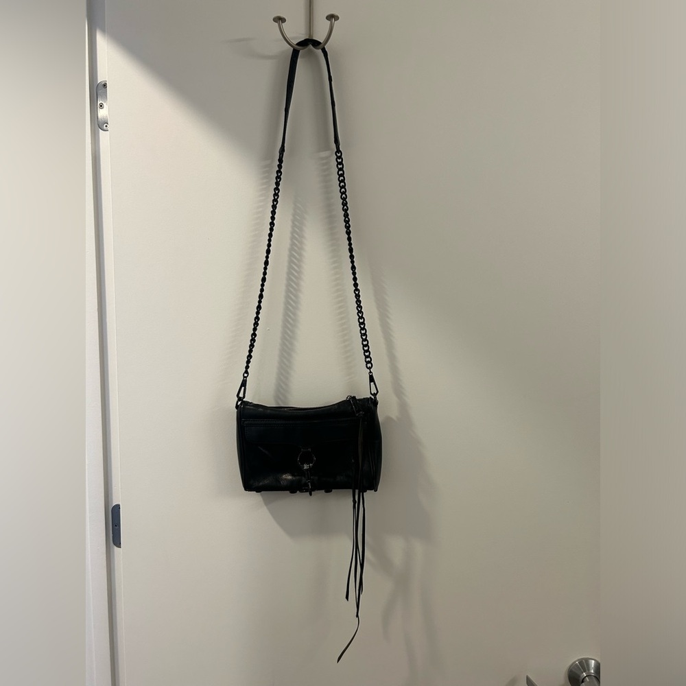 All black Rebecca minkoff crossbody bag